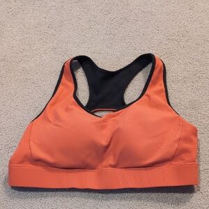 ZYIA Active Burnt Orange Ribbed Premium Adjustable Bra